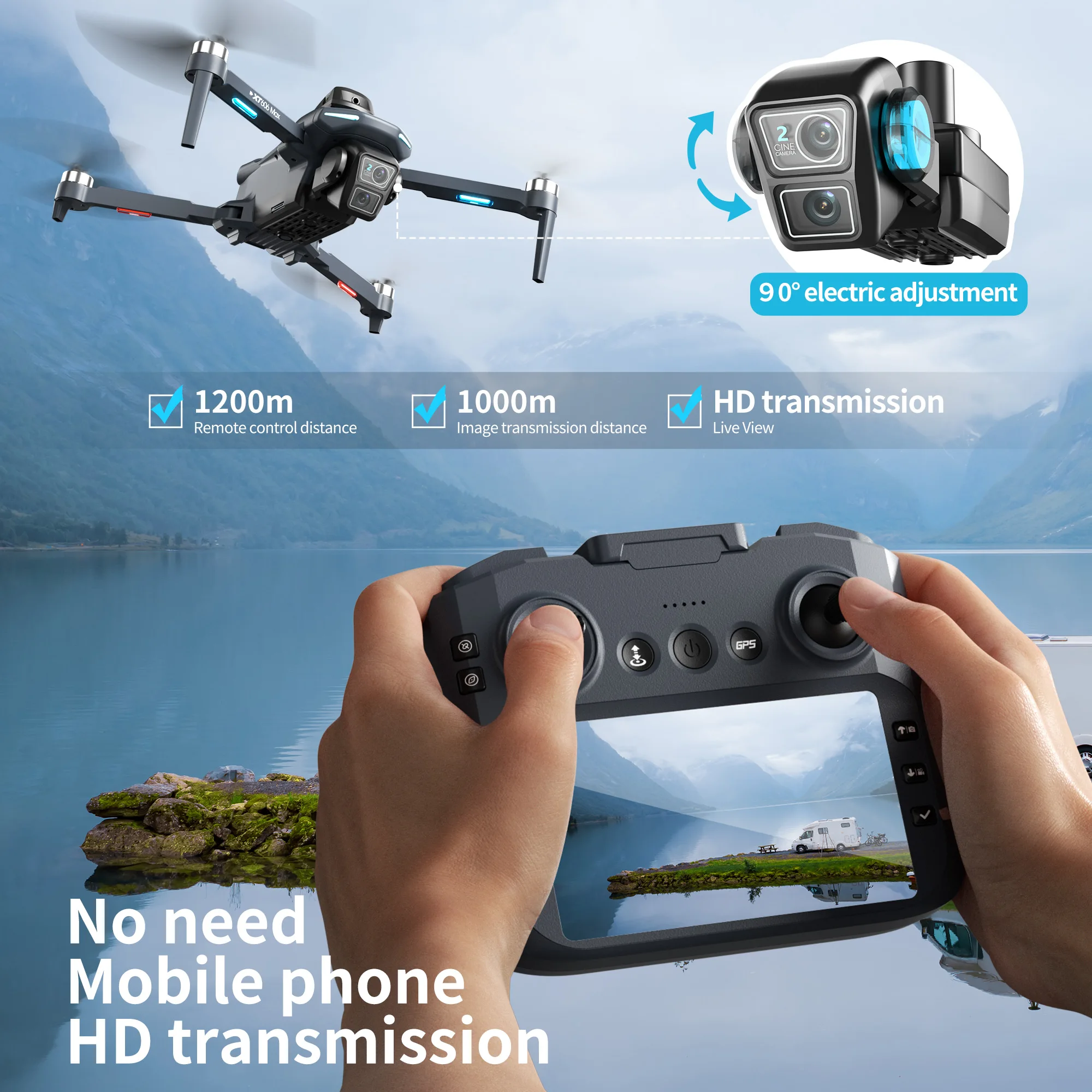 Original XT606 MAX GPS-Drohne  – Drone Thermal Imaging Bewertung und Preis